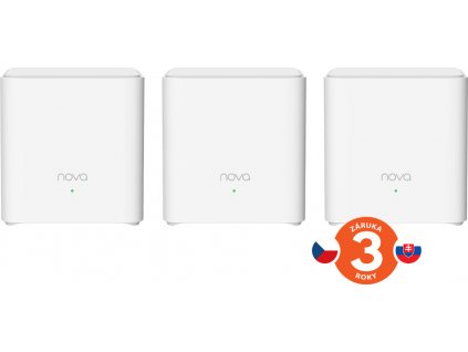 Tenda Nova EX3 (3-pack) WiFi6 AX1500 Mesh Gigabit system, 6xGLAN/GWAN, WPA3, VPN, SMART CZ aplikace