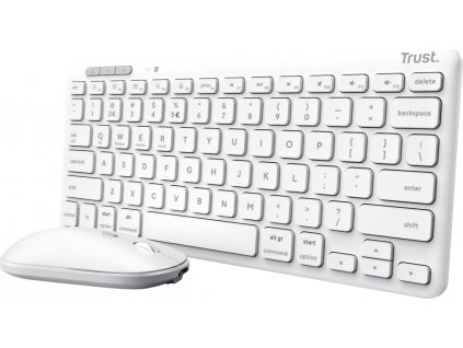 TRUST LYRA WL KEYBOARD & MOUSE US (myš+kláv) bilá