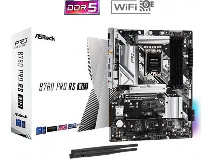 ASRock MB Sc LGA1700 B760 PRO RS WIFI, Intel B760, 4xDDR5, 1xDP, 1xeDP, 1xHDMI, WiFi