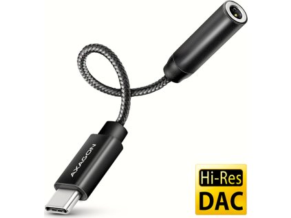 AXAGON ADA-HC, USB-C na 3.5mm jack - Hi-Res DAC audio adaptér, 384kHz/32bit, stereo