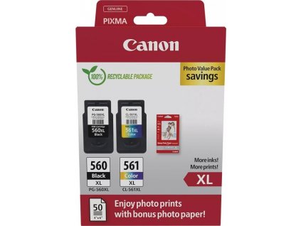 kazeta CANON PG-560 XL black + CL-561 XL color TS5350/TS5351/TS5352/TS5353 + GP501 10x15