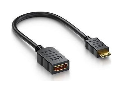 PremiumCord Flexi adaptér HDMI Typ A samice - mini HDMI Typ C samec pro ohebné zapojení