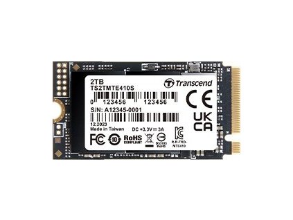 TRANSCEND SSD 256GB 410S, M.2 2242, PCIe Gen4x4, NVMe, 3D TLC, DRAM-less