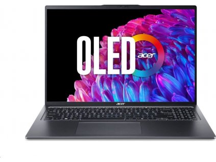 ACER NTB Swift Go 16 (SFG16-72-970B), Core Ultra 9 185H,16" 3200x2000,32GB,1TB SSD,Intel Arc,W11H,Steel Gray