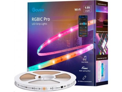Govee WiFi RGBIC Smart PRO LED pásek 3m - extra odolný