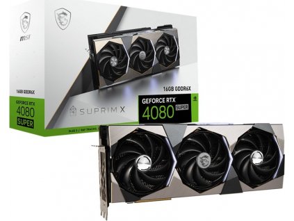 MSI VGA NVIDIA GeForce RTX 4080 SUPER 16G SUPRIM X, 16G GDDR6X, 3xDP, 1xHDMI