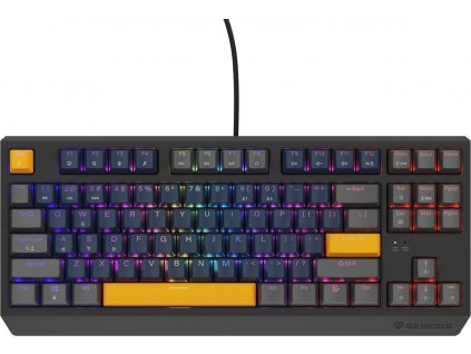 GENESIS herní klávesnice  THOR 230/TKL/RGB/Outemu Panda/Drátová USB/US layout/Naval Blue Positive