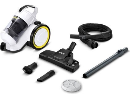 Karcher VC 3 podlahový vysavač, 700 W, HEPA filtr, bezsáčkový, 76 dB, prachová nádoba 0,9 l, bílá