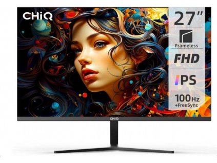 CHiQ 27" UltraSlim monitor 27F650R FHD, 100 Hz, Frameless, repro, černý