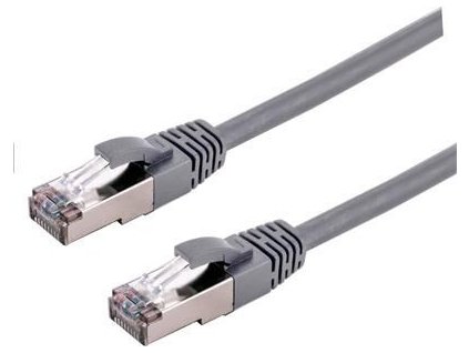 C-TECH kabel patchcord Cat6a, S/FTP, šedý, 10m