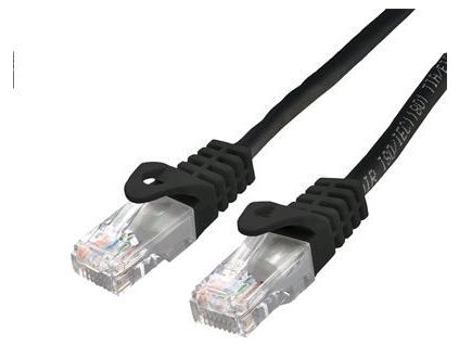 C-TECH kabel patchcord Cat6, UTP, černý, 0,25m