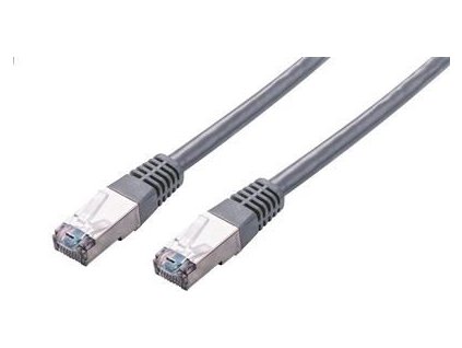 C-TECH kabel patchcord Cat5e, FTP, šedý, 10m