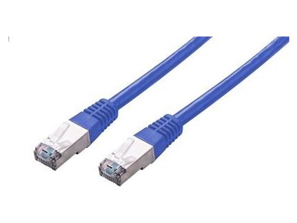 C-TECH kabel patchcord Cat5e, FTP, modrý, 0,25m