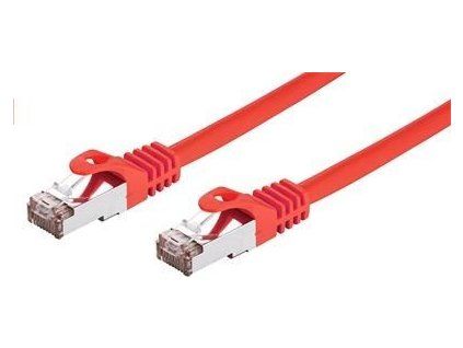 C-TECH kabel patchcord Cat6, FTP, červený, 0,5m
