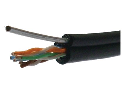 DATACOM UTP drát Cat5e 305m samonosný OUTDOOR blk