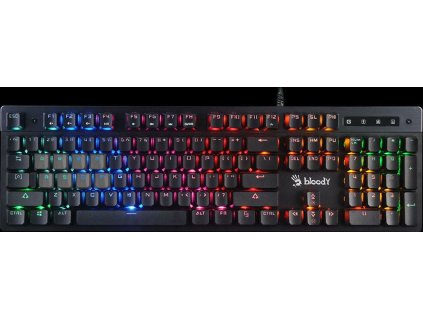 A4tech Bloody Klávesnice B500N, herní klávesnice, mechanická, drátová, Mecha-Like Switch, CZ/SK, Černá