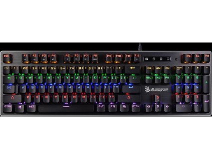 A4tech Bloody Klávesnice B760, herní klávesnice, mechanická, drátová, Green Switch, CZ/SK, Černá
