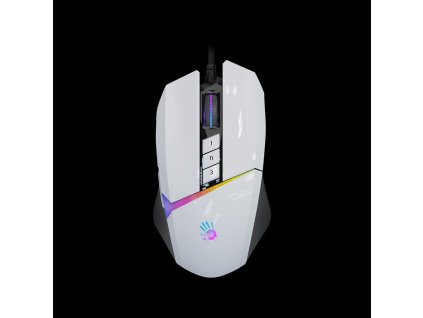 A4tech Bloody Myš W60 Max Activated, podsvícená herní myš, 12000 DPI, USB, Bílá