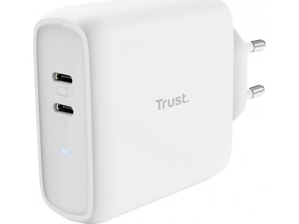 TRUST nabíječka MAXO 65W, 2x USB-C, bílá