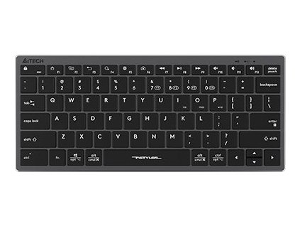 A4tech Klávesnice FBX51C, kancelářská klávesnice, membránová, bezdrátová, CZ/SK, Šedá