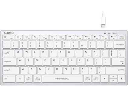 A4tech Klávesnice FX51, kancelářská klávesnice, membránová, bezdrátová, CZ/SK, Bílá