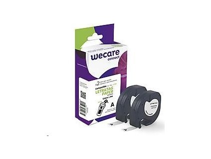 Páska WECARE ARMOR pre DYMO S0721510, čierna/biela, 2 x 12 mm x 4 m