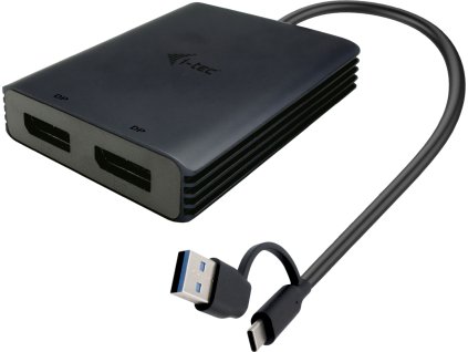 i-tec USB-A/USB-C Dual 4K DP Video Adapter