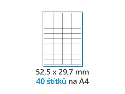 52.5x29.7mm 40ks a4