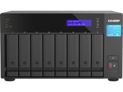 QNAP TVS-h874T-i7-32G (12core, ZFS, 32GB RAM, 8x SATA, 2x M.2 NVMe, 2x 2,5GbE, 2x Thunderbolt 4)