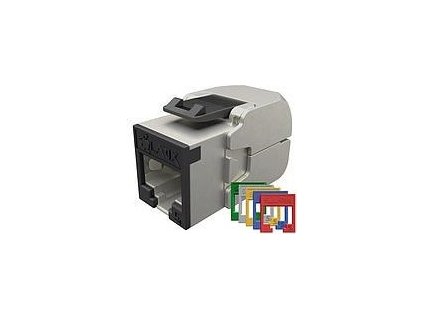 Solarix Samořezný keystone CAT6A STP SXKJ-10G-STP-RAL-SA, RAL FIT moduly, GROUND LOCK, Component Level a 4PPoE