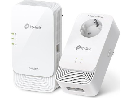 TP-Link PGW2440 KIT EasyMesh WiFi6 průchozí powerline set (G.hn2400,AX1800,2,4GHz/5GHz,3xGbE)