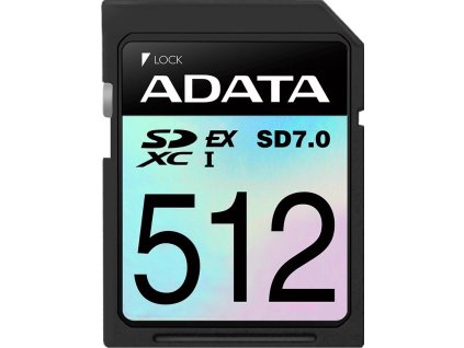 ADATA SDXC karta 512GB Express, PCIe Gen3, UHS-I, C10, V30, (R:800/W:700 MB/s)