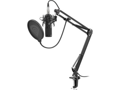 Streamovací mikrofon Genesis Radium 300,XLR, kardioidní polarizace, ohybné rameno, pop-filter