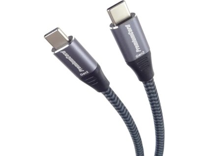 PREMIUMCORD USB-C kabel (USB 3.2 Gen2x2, 5A, 100W, 20Gbit/s) 3m, Šedá