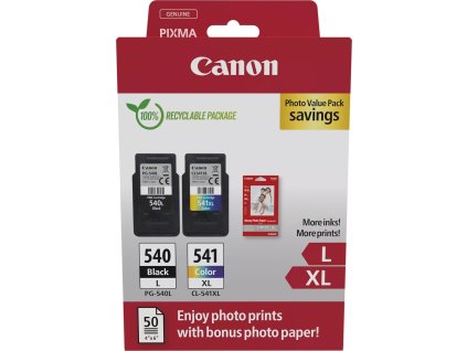 kazeta CANON PG-540 L black + CL-541 XL color MG2150/3150 + GP501 10x15