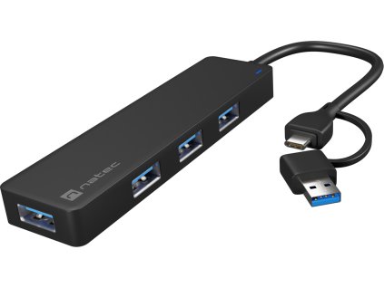 Rozbočovač Natec MAYFLY 4xUSB-A 3.0 HUB + USB-A adaptér