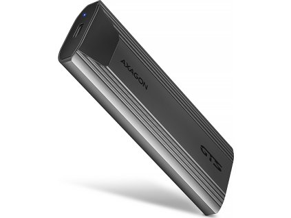 AXAGON EEM2-GTS2, 10Gbps USB-C - M.2 NVMe & SATA SSD kovový THIN box, bez skrutiek