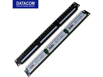 DATACOM Patch panel 24x RJ-45,Cat5e UTP,1U,19" LSA