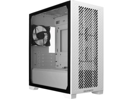 Cooler Master case Elite 301 Lite, mATX, Průhledná bočnice, 1x 120mm Fan, Bílá