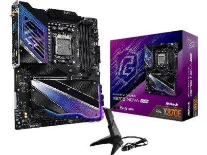 ASRock MB Sc AM5 X870E NOVA WIFI, AMD X870, 4xDDR5, 1xHDMI, 2xUSB4, WI-FI