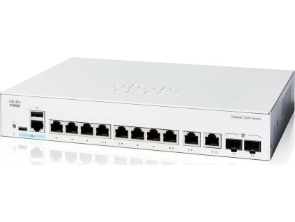 Cisco Catalyst switch C1300-8T-E-2G (8xGbE,2xGbE/SFP combo,fanless) - REFRESH