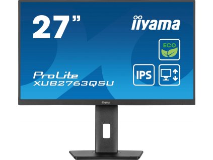 iiyama ProLite/XUB2763QSU-B1/27"/IPS/QHD/100Hz/2ms/Black/3R