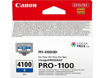 CANON Zásobník inkoustu PFI-4100 pro imagePROGRAF PRO-1100, Blue (80ml)
