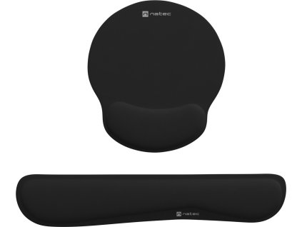 Ergonomický set podložek pod zápěstí Natec CHIPMUNK 2v1, černá