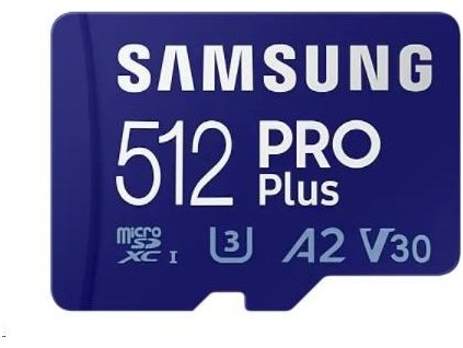 Samsung micro SDXC karta 512GB PRO Plus + SD adaptér