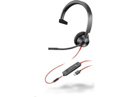 Poly Blackwire 3315 náhlavní souprava, 3.5 mm jack + USB-C/A adaptér, mono