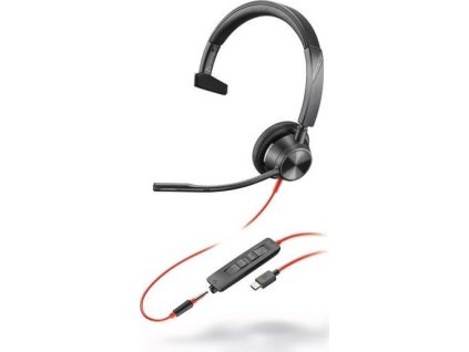 Poly Blackwire 3315 MS Teams náhlavní souprava, 3.5 mm jack + USB-C/A adaptér, mono