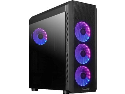 CHIEFTEC skříň SCORPION 4, ATX, 1x USB-C 3.2, 2x USB 3.1, 4x 120mm ARGB Fan, ARGB Hub, černá