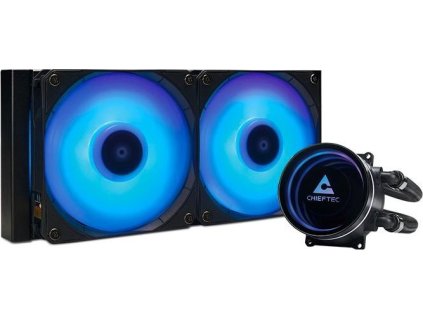 CHIEFTEC vodní chlazení CPU Iceberg 240, 2x120mm ARGB, ARGB vodní blok, LGA1851, AM5, černá