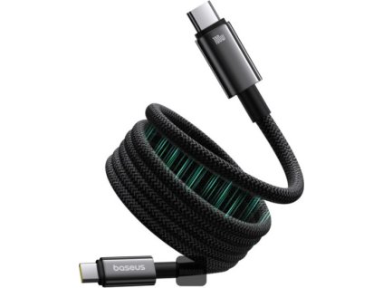 Baseus datový magnetický kabel Tungsten Gold USB-C/USB-C 1m 100W černý